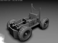 Postapocalyptic car 3D Model