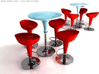 cafe set 3D Model