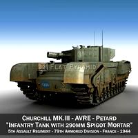 3D Model Churchill MK.III AVRE - 79 AD - 34782