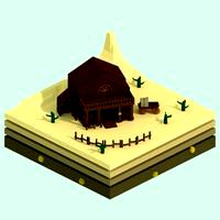 Western Low-Poly Isometric