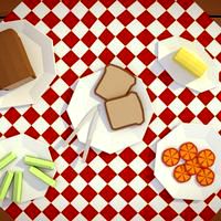 BLENDER Timelapse: Low poly picnic tableset!