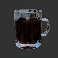 Beer mug with fluid correction