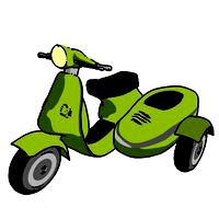 Rigged Cartoon Moped - NPR