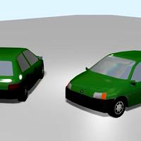Low poly hatchback
