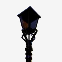 Low Poly pbr street light