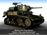 M3A1 Light Tank Stuart - Death-Hell and Destruction