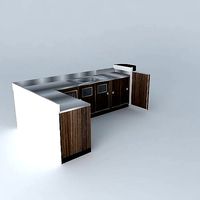 Kit 724 Bench in stainless steel vats and L 2 Light by Alex Marques3