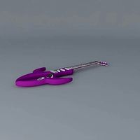 Purple alien guitar