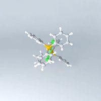 Square planar dichlorobis triphenylphosphine nickel