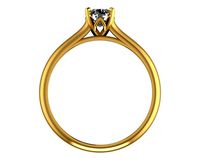 Simple Golden Ring with Gem