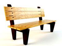 wooden bench