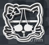 Monster High SKULLETTE cookie cutter of a cool character | 3D