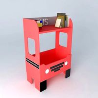 Bus kids bookshelf