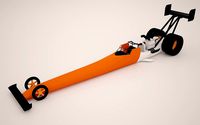 Top Fuel Dragster Low Poly