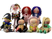 Toys flowers tilde harlequins bee pupae Sonic textile