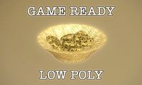 Basket with Cookies low-poly game ready