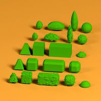 Low Poly Shrubs