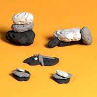 Low poly rock piles