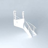 Curved concrete staircase
