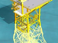 Offshore platform 4 pile