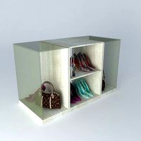 central exhibition MDF and glass