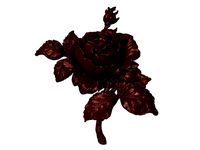 Bourbon rose bas relief for CNC | 3D