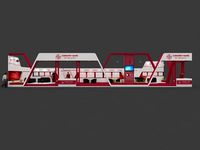 Exhibition stall 3d model 22x7 mtr 2 sides open