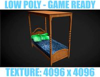 Low poly Bed 3