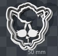 Monster High SKULLETTE cookie cutter of Howleen Wolf | 3D