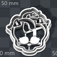 Monster High SKULLETTE cookie cutter of Deuce Gorgon | 3D