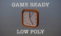 Retro Wall Clock low-poly game ready
