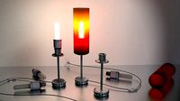 A Tablelamp with rigged cable