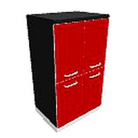 Large red kitchen pantry