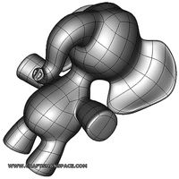 Low poly elephant 3d model