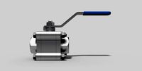 3-4 Inch BSP - Three piece ball valve NO - Autodesk Inventor