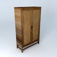Crate and Barrel Blake Grey Wash 2Door Cabinet