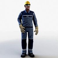 Realistic Worker Character
