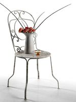 French provance composition of chair and rose