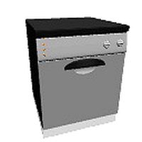 Silver dishwasher