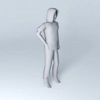 3d woman standing