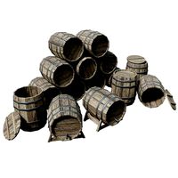 Wooden Barrel Collection PBR