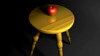 Apple in a chair