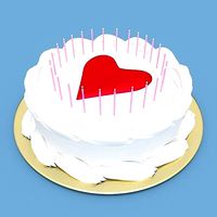 Birthday Cake with heart