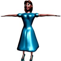 Girl in blue