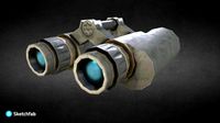 Stylized binocular 3D model