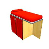 Orange loft bed