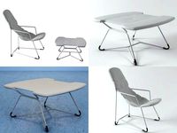 Plein Air Armchair 271 and Footstool 272