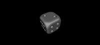 simple dice without texture and in black and white