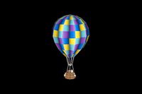 Hot Air Balloon - Low Poly