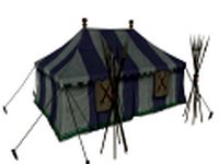 Medieval tent blue 3D Model